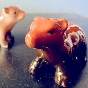 NWOT Brown Cow Calf Salt and Pepper Shaker Set